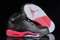 2019U air jordan 5 hommes mode basket pas cher noir rouge